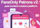 ‎PHP FansOnly Patrons - Mã nguồn Nền tảng người sáng tạo nội dung trả phí‎